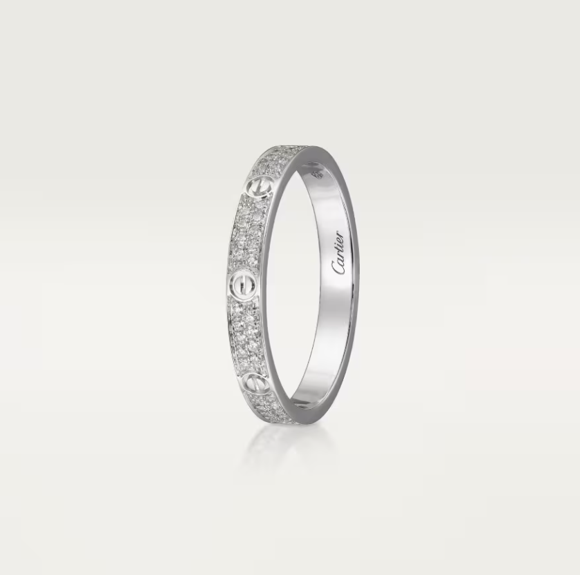 [⭐Veyra]LOVE RING 2.6mm-wide full-diamond ring silver