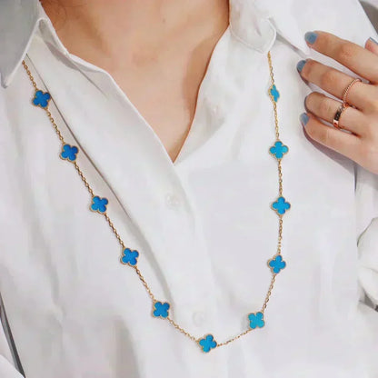 [⭐Veyra]CLOVER 20 MOTIFS TURQUOISE GOLD