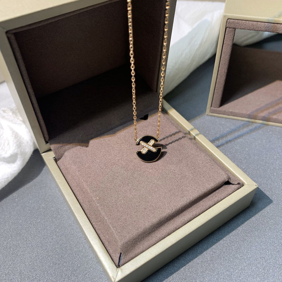 [⭐Veyra]JEUX DE PINK GOLD DIAMOND NECKLACE