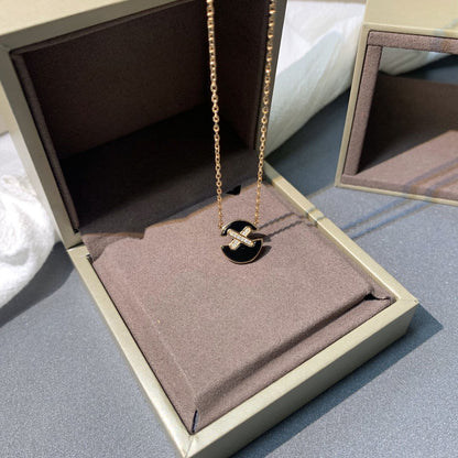[⭐Veyra]JEUX DE PINK GOLD DIAMOND NECKLACE