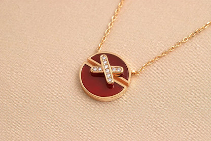 [⭐Veyra]JEUX DE ROSE GOLD DIAMOND NECKLACE