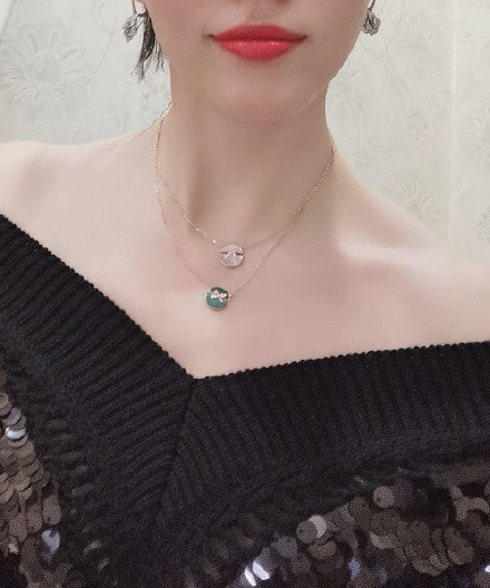 [⭐Veyra]JEUX DE ROSE GOLD DIAMOND NECKLACE