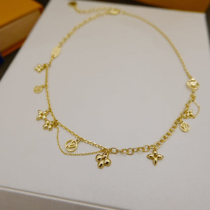 [⭐Veyra]BLOOMING SUPPLE NECKLACE BRASS