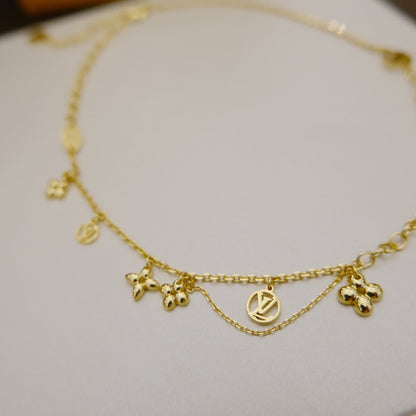 [⭐Veyra]BLOOMING SUPPLE NECKLACE BRASS