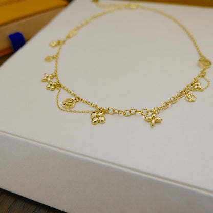[⭐Veyra]BLOOMING SUPPLE NECKLACE BRASS