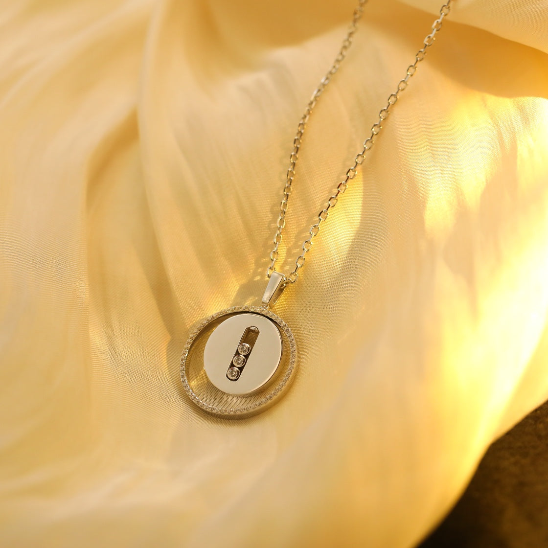 [⭐Veyra]Demo MOVE MM SILVER DIAMOND NECKLACE