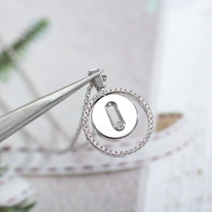 [⭐Veyra]Demo MOVE PM NECKLACE SILVER DIAMOND