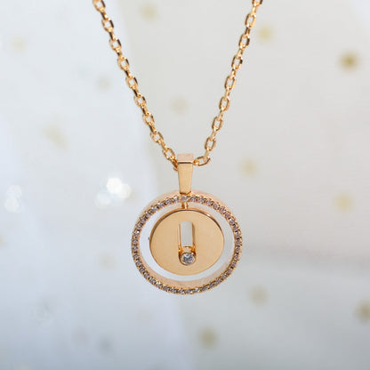 [⭐Veyra]Demo MOVE PM NECKLACE PINK GOLD DIAMOND