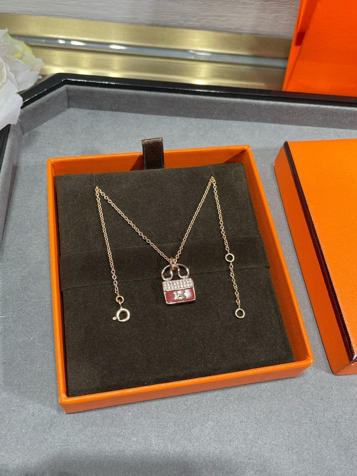[⭐Veyra]H CIRCE MOISSANITE PENDANT NECKLACE GOLD