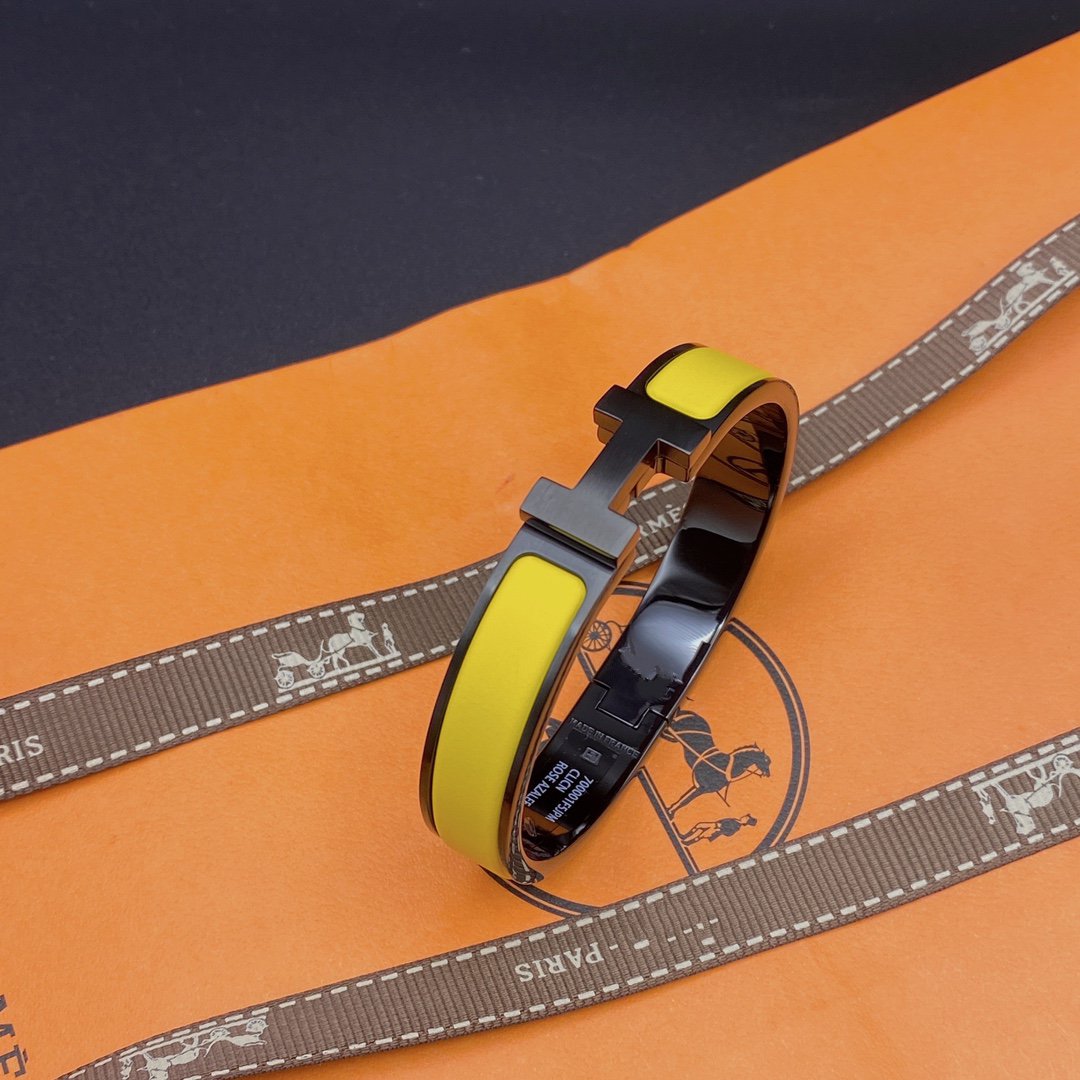 [⭐Veyra]CLIC HM SO BLACK YELLOW BRACELET