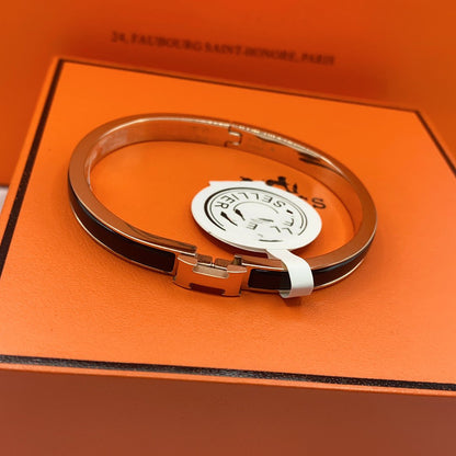 [⭐Veyra]CLASSIC HM CLIC BLACK 8MM ENAMEL BRACELET