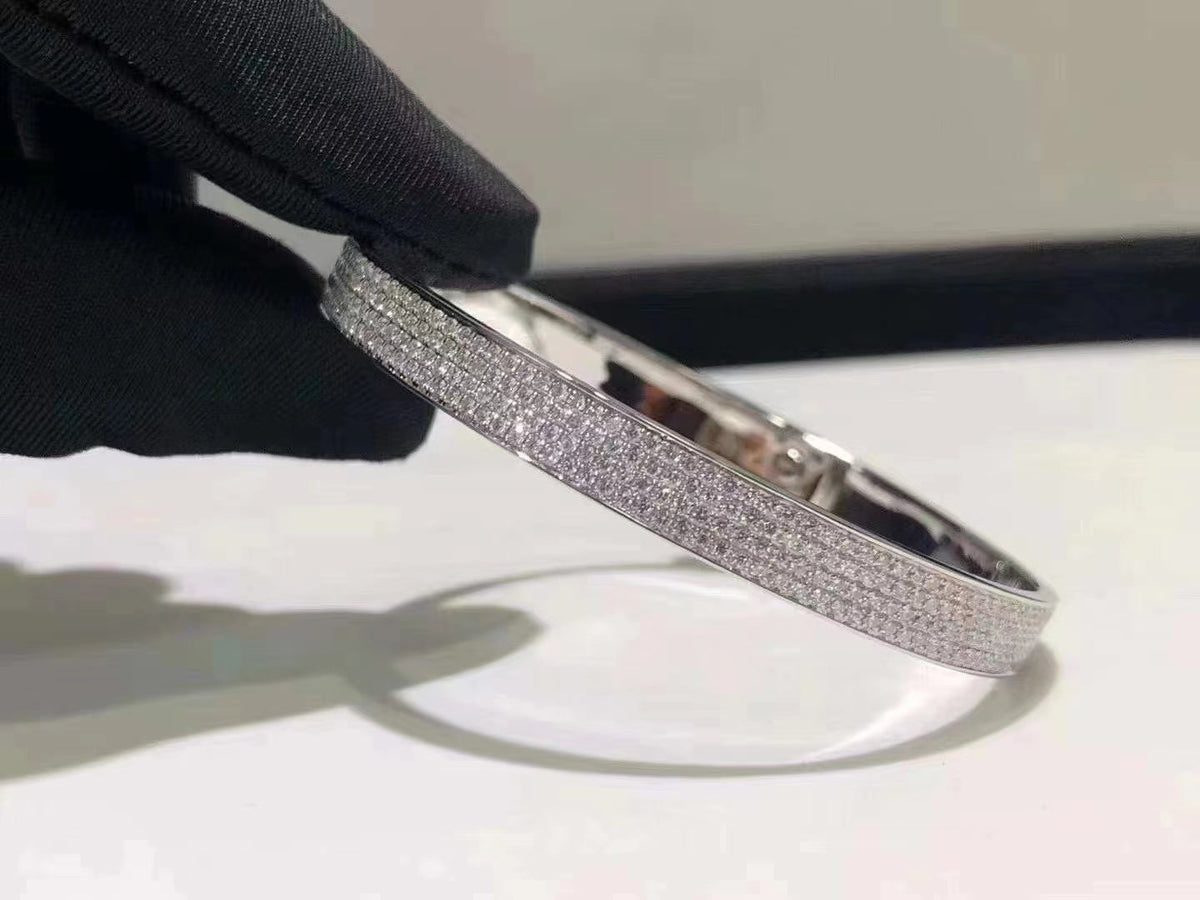 [⭐Veyra]HM KELLY BRACELET IN SILVER AND FULL PAVE DIAMOND