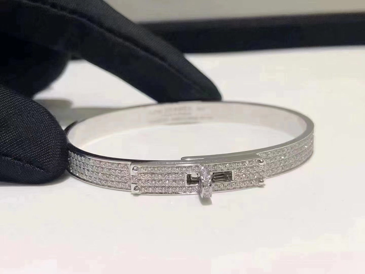 [⭐Veyra]HM KELLY BRACELET IN SILVER AND FULL PAVE DIAMOND