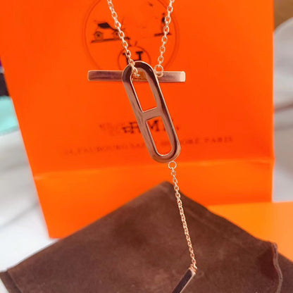 [⭐Veyra]HM NECKLACE PLATINUM ROSE GOLD DIAMOND