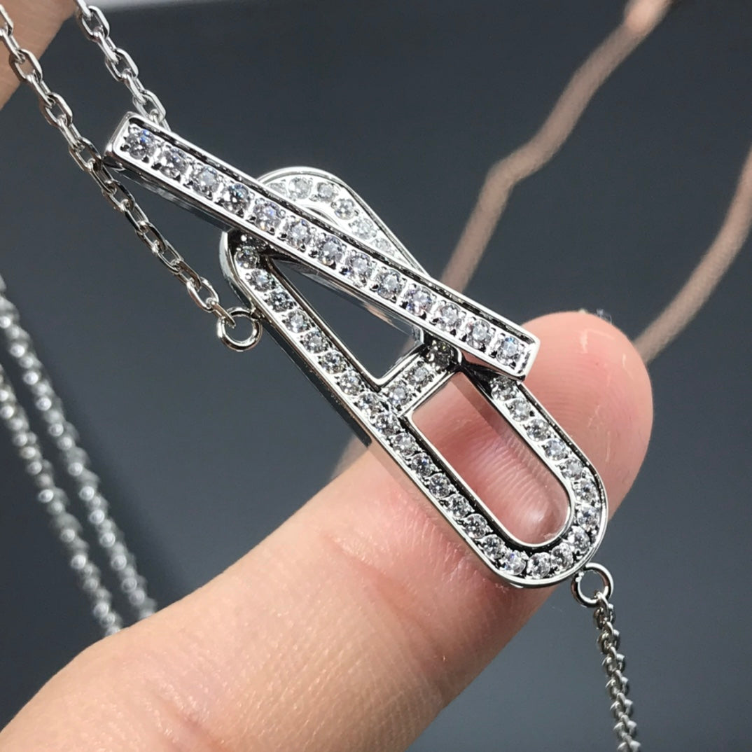 [⭐Veyra]HM NECKLACE PLATINUM ROSE GOLD DIAMOND