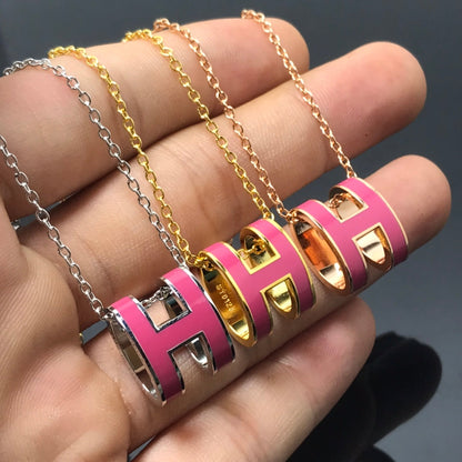 [⭐Veyra]H NECKLACE PINK