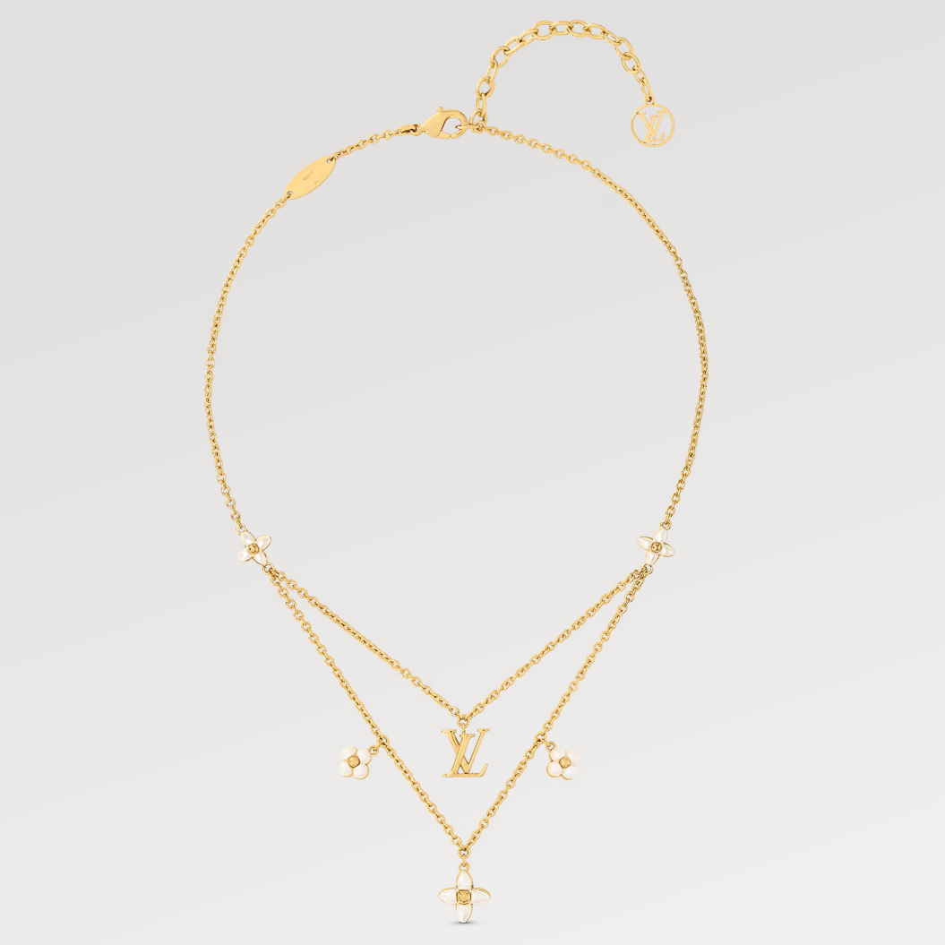 [⭐Veyra]FLOWERGRAM GOLD MOP DOUBLE ROW NECKLACE