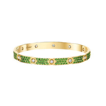 [⭐Veyra]2026 PAVE GEMSTONE LOVE BRACELET 6.1MM 10 DIAMONDS