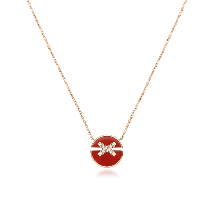 [⭐Veyra]JEUX DE ROSE GOLD DIAMOND NECKLACE