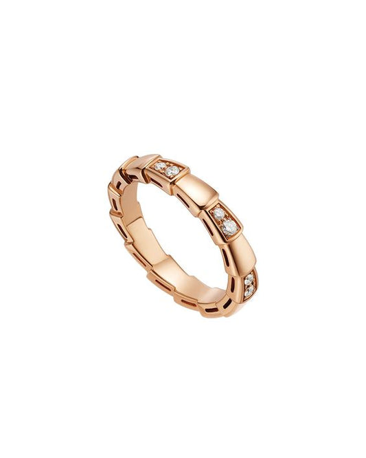 [⭐Veyra]SERPENTI RING PINK GOLD  3MM