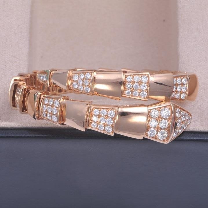 [⭐Veyra]SERPENTI BRACELET PINK GOLD DIAMOND