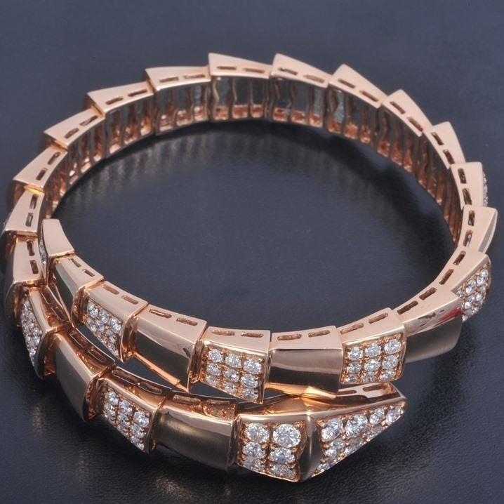 [⭐Veyra]SERPENTI BRACELET PINK GOLD DIAMOND