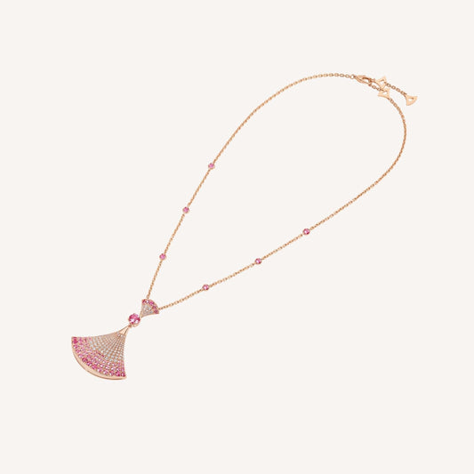 [⭐Veyra]DREAM NECKLACK DIAMOND PINK GOLD