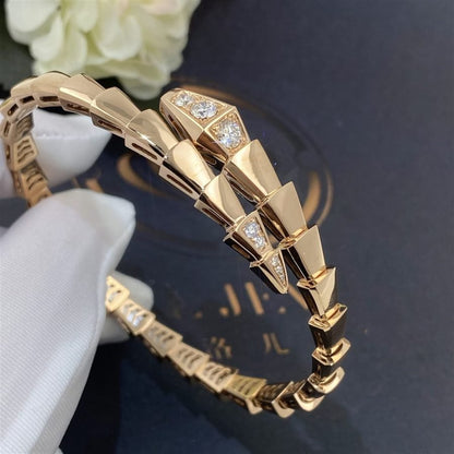 [⭐Veyra]SERPENTI BRACELET DIAMONDS PINK GOLD