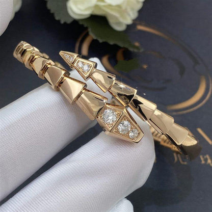 [⭐Veyra]SERPENTI BRACELET DIAMONDS PINK GOLD