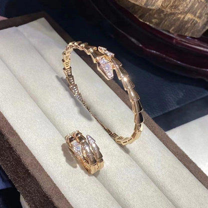 [⭐Veyra]SERPENTI BRACELET DIAMONDS PINK GOLD