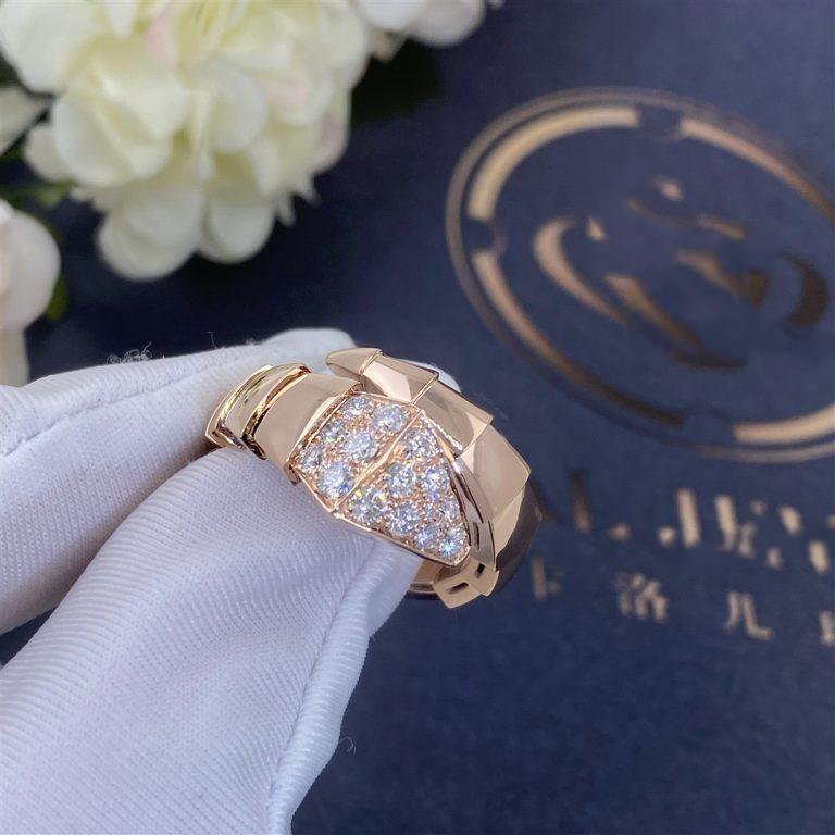 [⭐Veyra]SERPENTI RING PINK GOLD DIAMOND