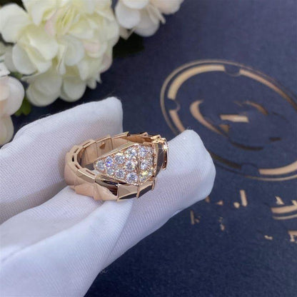 [⭐Veyra]SERPENTI RING PINK GOLD DIAMOND