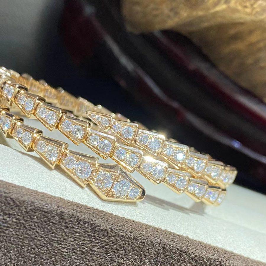 [⭐Veyra]SERPENTI BRACELET GOLD DIAMOND DOUBLE ROW
