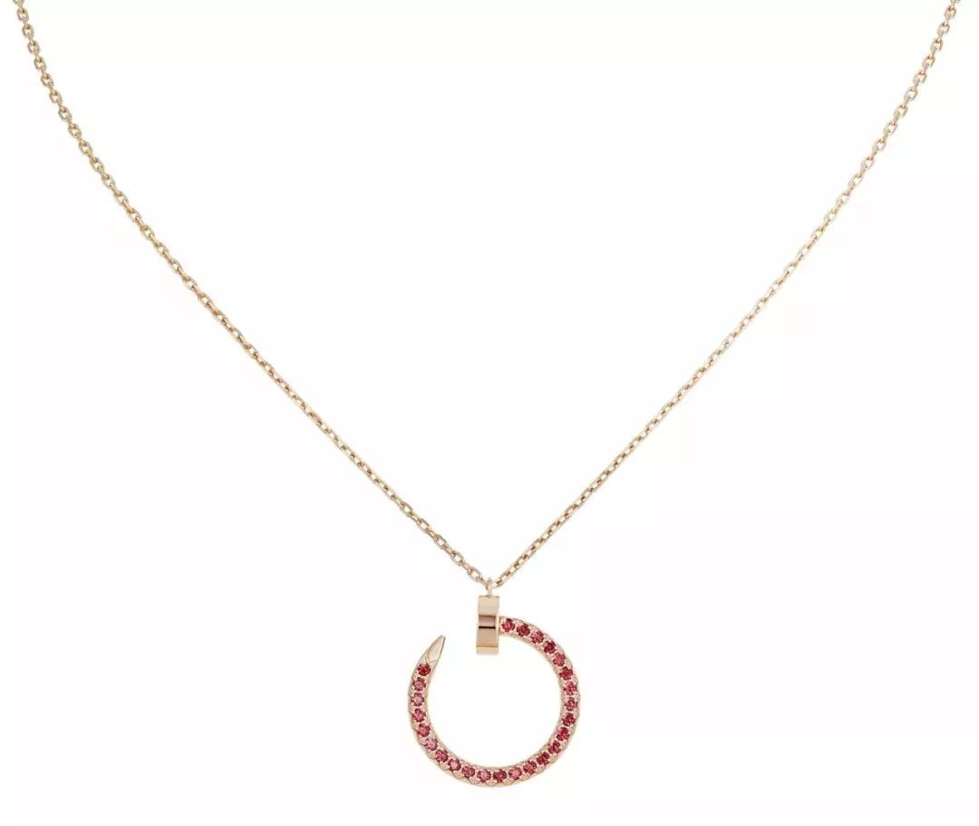 [⭐Veyra]JUSTE NECKLACE GOLD RED DIAMONDS