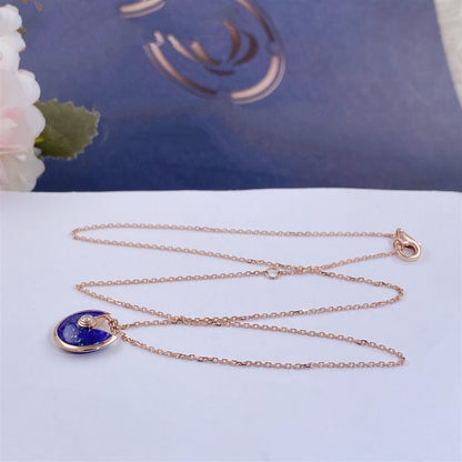 [⭐Veyra]AMULETTE ROSE GOLD AGATE NECKLACE