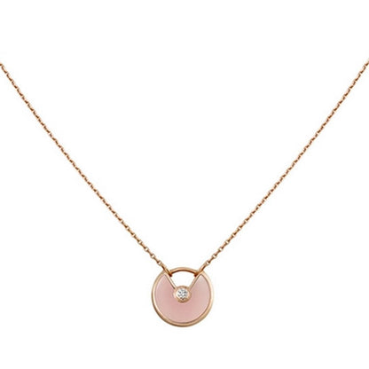 [⭐Veyra]AMULETTE ROSE GOLD PINK MOP NECKLACE