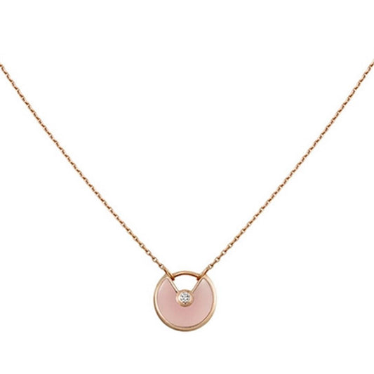 [⭐Veyra]AMULETTE ROSE GOLD PINK MOP NECKLACE