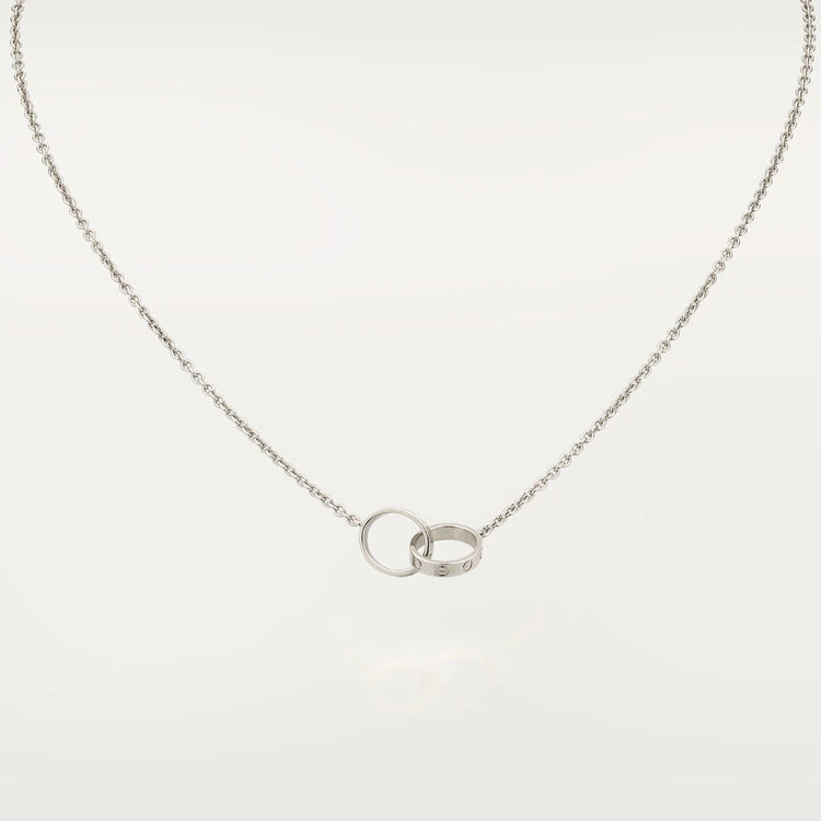 [⭐Veyra]LOVE NECKLACE PINK GOLD AND SILVER