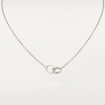 [⭐Veyra]LOVE NECKLACE PINK GOLD AND SILVER