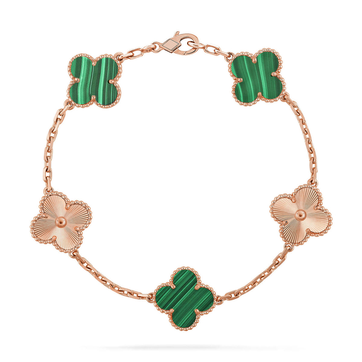 [⭐Veyra] CLOVER 5 MOTIF MALACHITE BRACELET COLLECTION