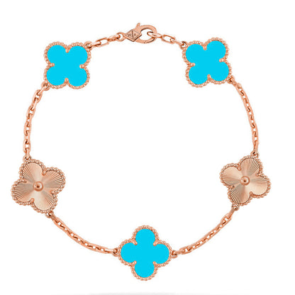 [⭐Veyra] CLOVER 5 MOTIF TURQUOISE BRACELET COLLECTION