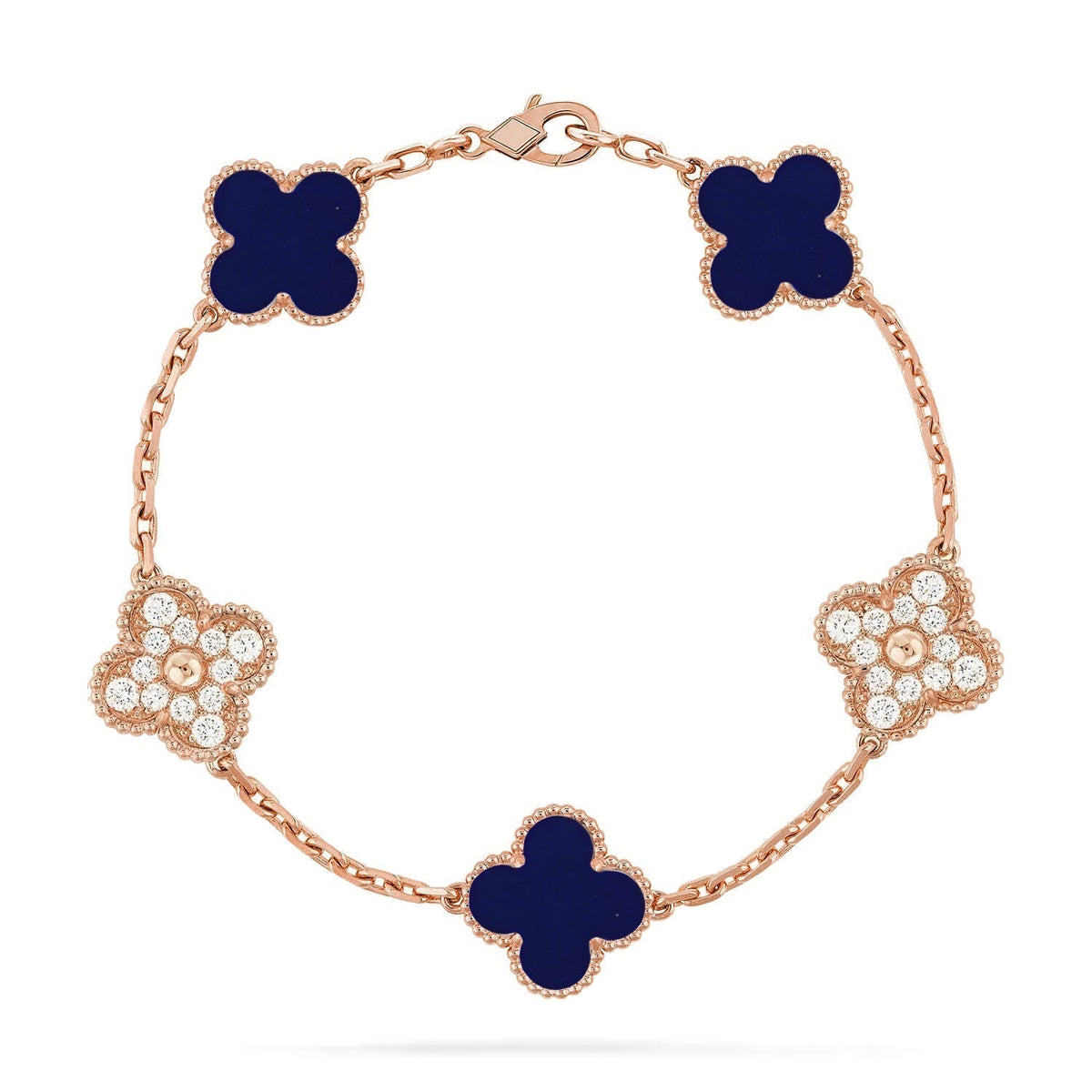 [⭐Veyra]CLOVER 5 MOTIF LAPIS LAZULI BRACELET COLLECTION