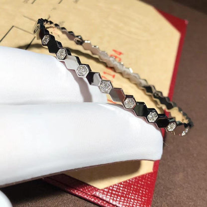 [⭐Veyra]BEE LOVE SILVER DIAMOND BRACELET