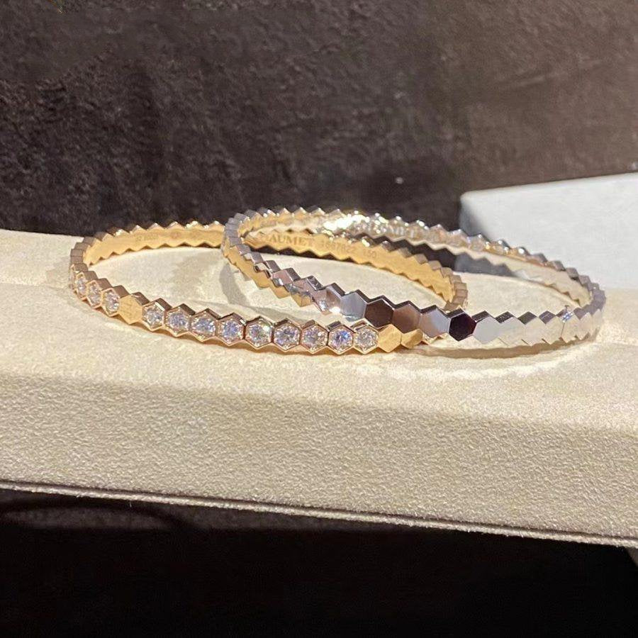 [⭐Veyra]BEE LOVE GOLD BRACELET FULL DIAMOND