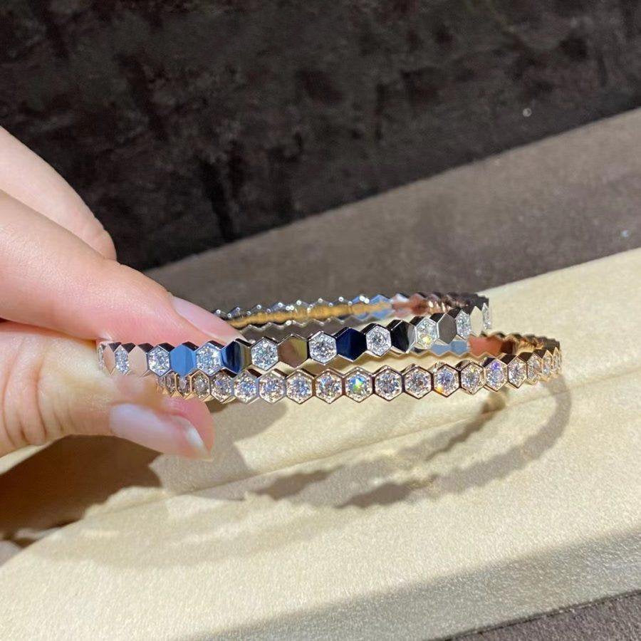 [⭐Veyra]BEE LOVE GOLD BRACELET FULL DIAMOND