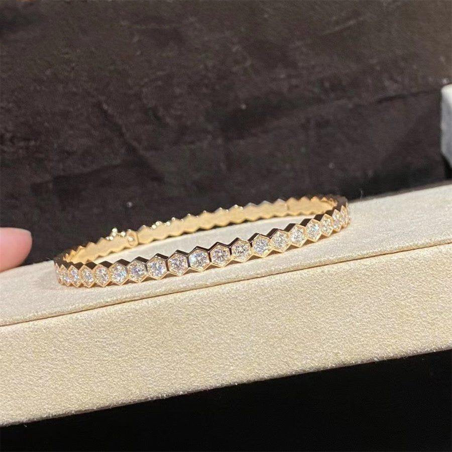 [⭐Veyra]BEE LOVE GOLD BRACELET FULL DIAMOND
