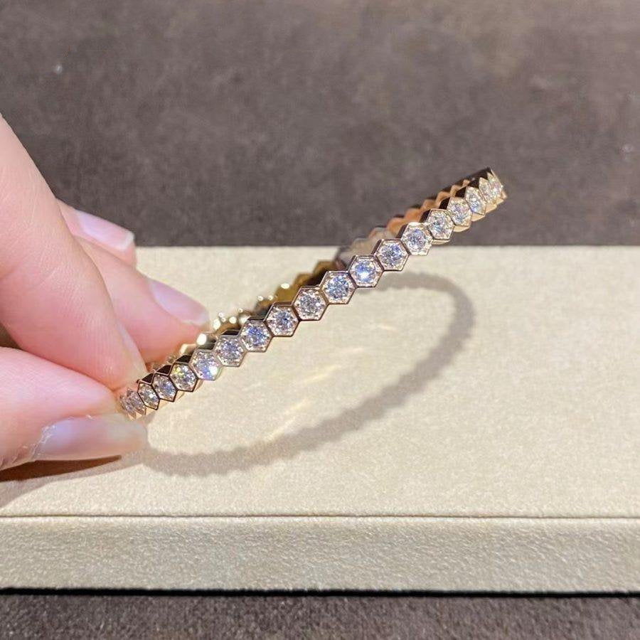 [⭐Veyra]BEE LOVE GOLD BRACELET FULL DIAMOND