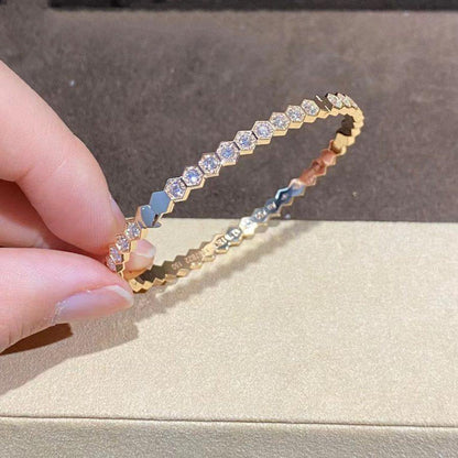 [⭐Veyra]BEE LOVE GOLD BRACELET FULL DIAMOND
