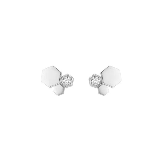 [⭐Veyra]BEE LOVE SILVER DIAMOND EARRINGS