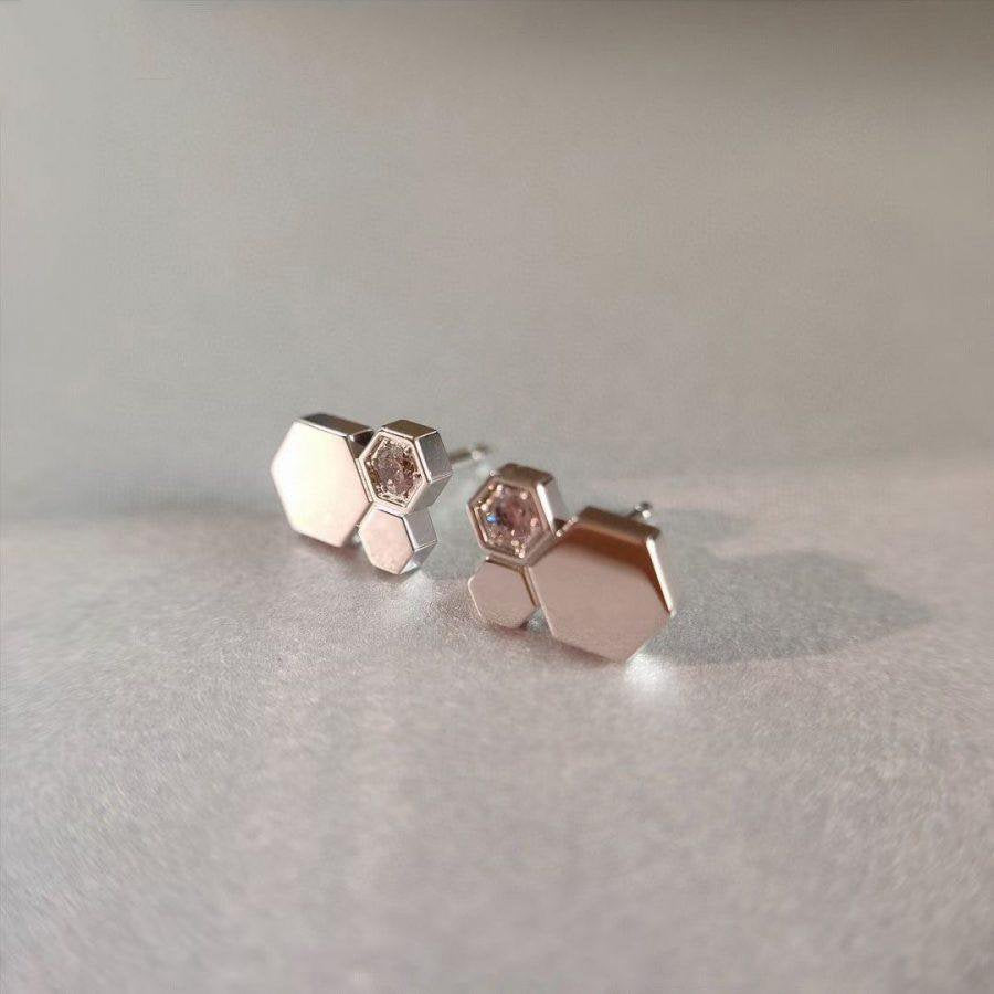 [⭐Veyra]BEE LOVE SILVER DIAMOND EARRINGS